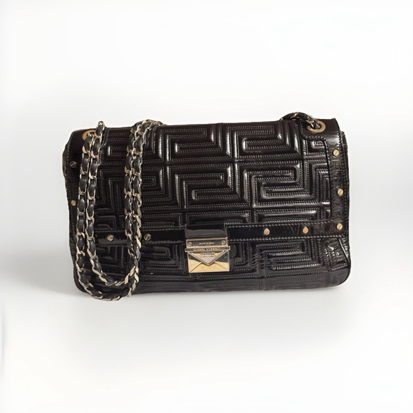 Versace Handbags - Gianni Versace Quilted Patent Leather Shoulder Bag
